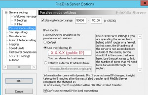 filezilla server mapped drive